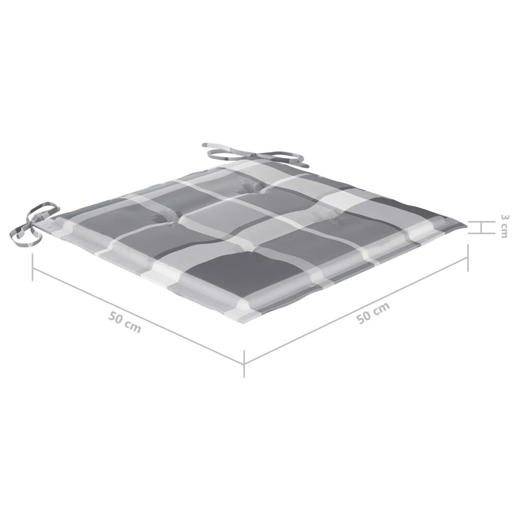 Garten-Essstühle 4 Stk. mit Kissen Massivholz Akazie